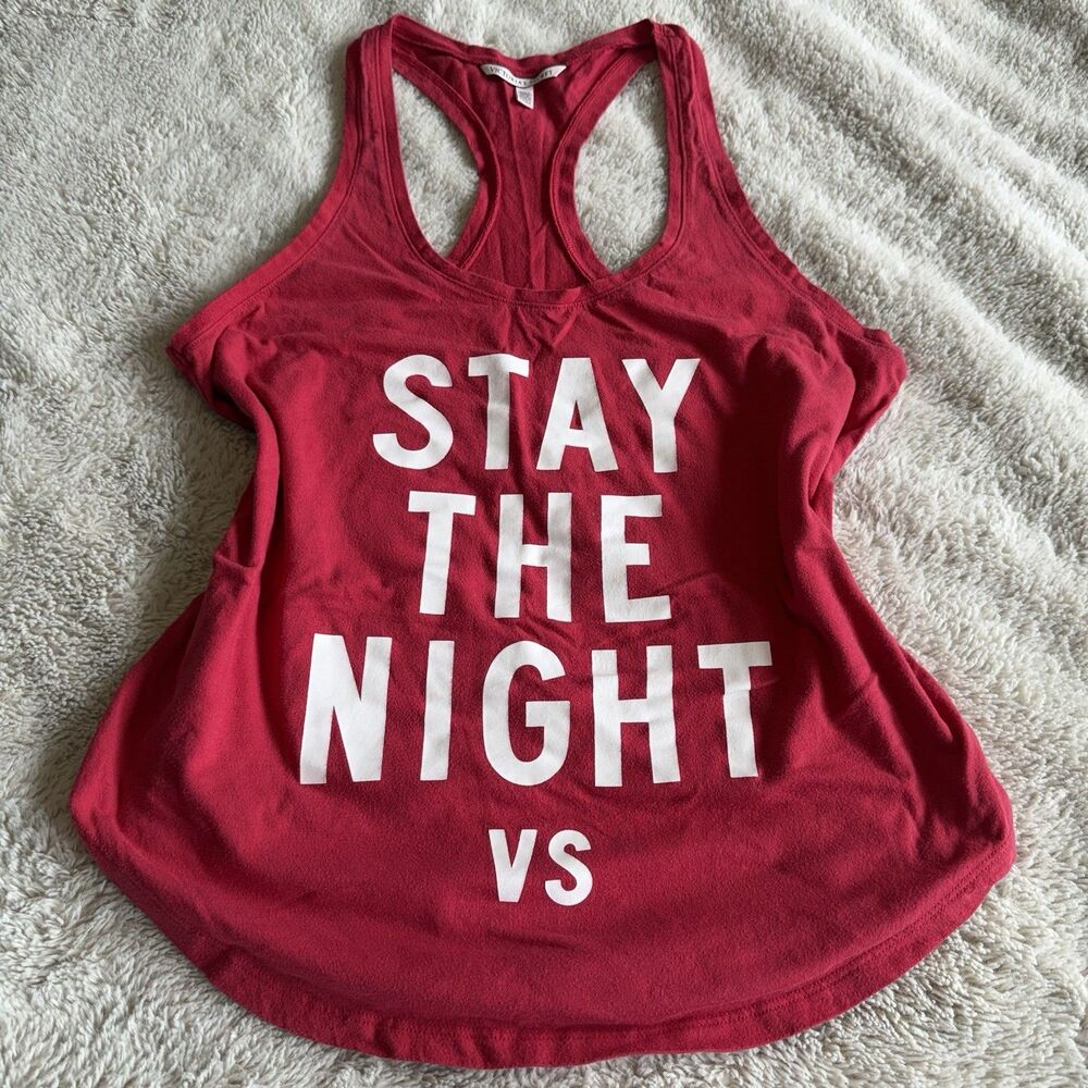 Victorias Secret Stay The Night Racerback Tank Top Womens Size M
